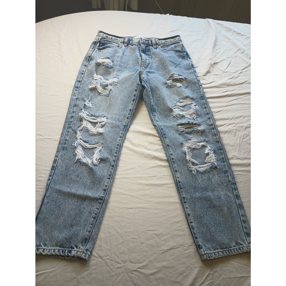 Kancan Women Jeans Straight leg Size 7/27 Distressed acid wash